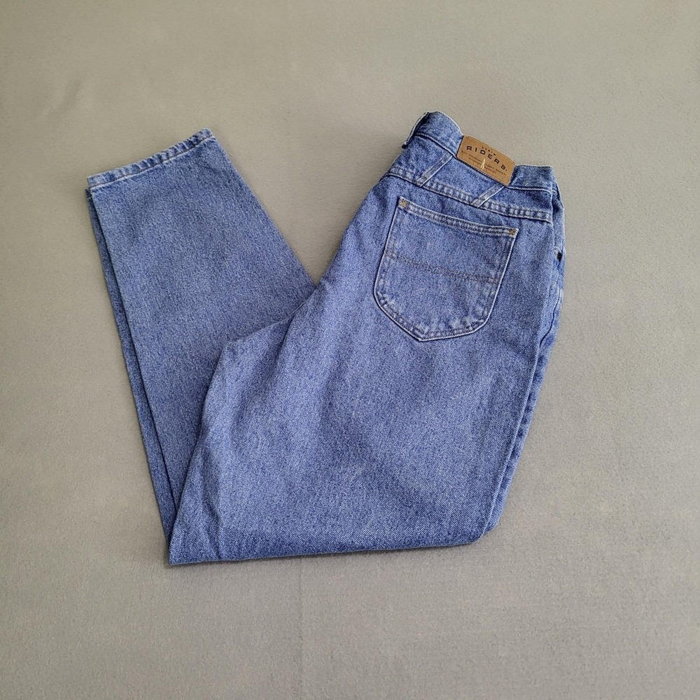 VTG Lee Denim Riders Blue Jeans High Rise Mom Jeans Women's Size 16 100% Cotton